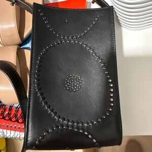10 corso como black leather bag